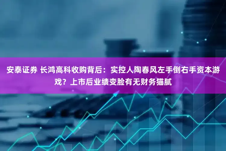 安泰证券 长鸿高科收购背后：实控人陶春风左手倒右手资本游戏？上市后业绩变脸有无财务猫腻