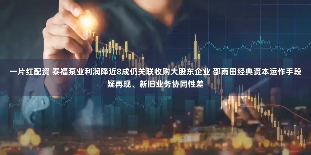 一片红配资 泰福泵业利润降近8成仍关联收购大股东企业 邵雨田经典资本运作手段疑再现、新旧业务协同性差