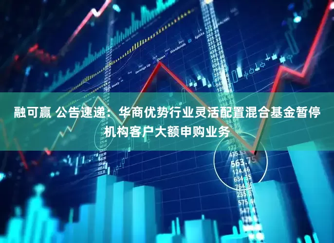 融可赢 公告速递：华商优势行业灵活配置混合基金暂停机构客户大额申购业务